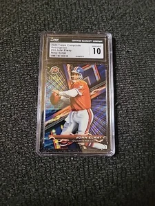 2024 Topps Composite Football John Elway Navy Surge 69/225 - CGC 10 GS900 - Picture 1 of 2
