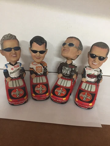 4 Coca-Cola Arbys NASCAR Bobby Bobbleheads Rudd,labonte,Jarrett,Stewart Cover