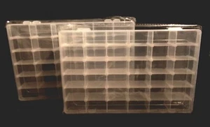 Lot Of 2 New Plastic Organizing Trays 10.5 X 7”. 36 1.75x1 “Slots With Labels - Picture 1 of 6