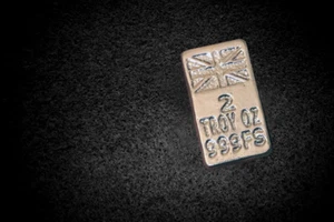 Britische Flagge Union Jack 999 Silberbarren 2 Oz. (PURE) - Bild 1 von 5