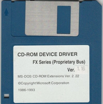 CD-Rom Device Driver FX Series Ver. 1.16 ~ 3.5 disk ~ 1993 - Image 1 of 2