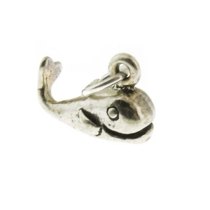 925 Sterling Silver Whale Charm Made in USA - Picture 1 of 2
