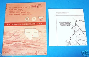 1986 USGS BULLETIN 1728B - MINERAL RESOURCES, WHITE ROCK RANGE, NEVADA AND UTAH - Bild 1 von 4