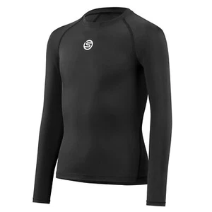 PAY LESS! || Skins Series-1 Youth Compression Long Sleeve Top (Black) - Picture 1 of 5
