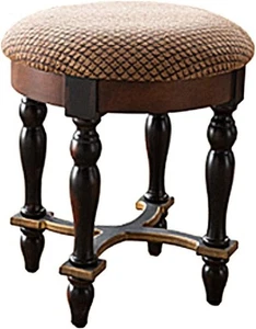 Design Toscano Grand Duchess Vanity Stool, 17 Inch, Walnut - Picture 1 of 7