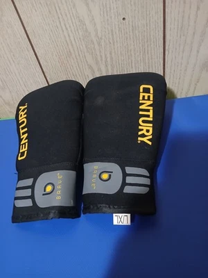 Guantes de boxeo Century Brave Partner negros grises y amarillos talla L/XL Foto 1 de 4