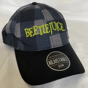 Beetlejuice OSFM kariert NEU Neu mit Etikett gesticktes Logo Film Merch verstellbar Bioworld - Bild 1 von 10