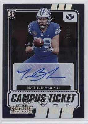 2021 Panini Contenders Draft Picks College Campus Ticket /99 Matt Bushman Auto - Image 1 of 2