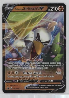 Galarian Sirfetch'd V Pokémon Sword & Shield Black Star #SWSH043 - Image 1 of 2