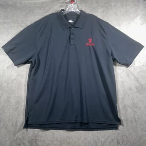 Indiana Hoosiers Under Armour Short Sleeve Black Polo Shirt Mens 2XL Heatgear - Picture 1 of 10