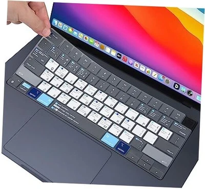 MacBook Shortcuts Keyboard Cover 2023+ MacBook Air 15.3" M4 M3 M2 Gray&Blue - Image 1 of 4