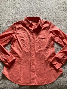 Camisa de mujer New York & Company manga larga con botones coral talla M - Imagen 1 de 9