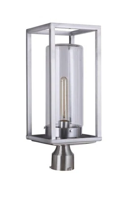 Luz de poste artesanal ZA4825 Neo 18" altura - Prata - Imagem 1 de 4