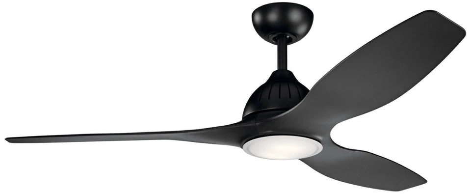 60" Kichler Jace Satin Black Damp Rated LED Fan with Wall Control - Image 1 of 1