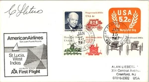 American Airlines First Flight San Juan Puerto Rico - Saint Lucia West Indies - Picture 1 of 2