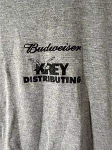 Anheuser Busch Budweiser Draught Team Krey Distributing 2XL Gray Shirt St Louis - Picture 1 of 5
