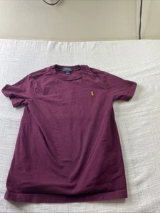 Polo Ralph Lauren Kids Boys Burgundy Pony cotton Jersey Short Sleeve T Shirt 7 - Picture 1 of 10