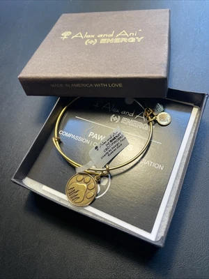 Alex And Ani Paw 印花小饰品手链 - 全新带盒 — 第 1/4 张图片