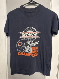 Vintage  1985 Chicago Bears Super Bowl T Shirt Single Stitch NFL football - Picture 1 of 8