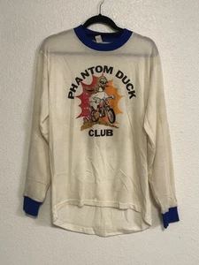 Maglia motocross vintage Phantom Duck Club uomo anni 70 fuoristrada taglia large - Foto 1 di 7