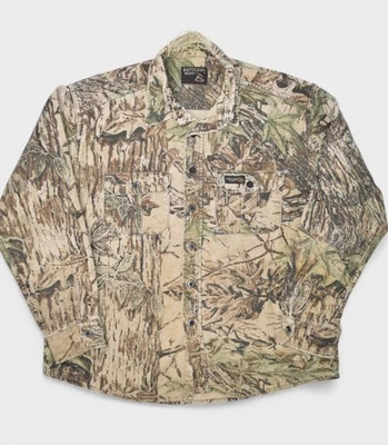 Vintage Rattlers Shirt Mens Large Rattlers Realtree Camo Flannel Hunting Chamois - Image 1 of 4
