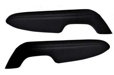 Cubierta de panel de puerta con reposabrazos de cuero PVC para Toyota Prius 2016-2020 negra Foto 1 de 4