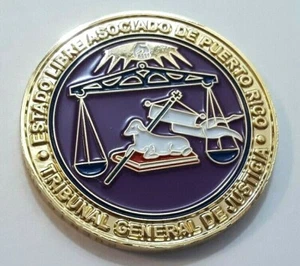 TRIBUNAL JUSTICIA Supremo PUERTO RICO Coin Abogados medalla ficha token medal - Picture 1 of 12