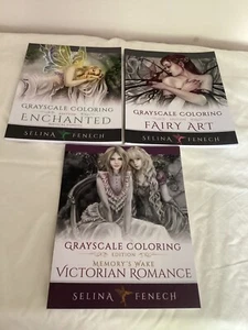 Selina Fenech 3 Grayscale colouring books brand new - Picture 1 of 2