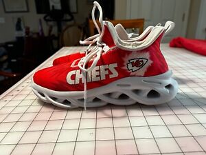 Womens Red Kansas City Chiefs Logo Sneaker Tennis Fashion Fan Shoes 8.5 Euro 40