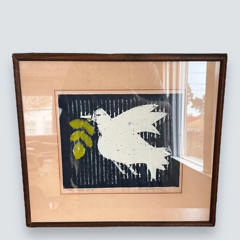 Impresión en madera Irwin Rosenhouse de mediados de siglo de colección firmada por Noah’s Bird 15/50 Foto 1 de 4