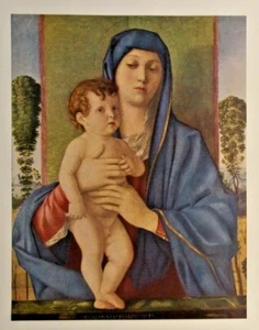 Madonna der Bäume von Giovanni Bellini (1487) 14 x 10,5 Zoll Farbdruck - Bild 1 von 5