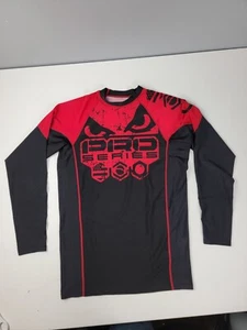 Bad Boy Pro Series Mens Compression Black and Red Long Sleeve Shirt Size L - Picture 1 of 13