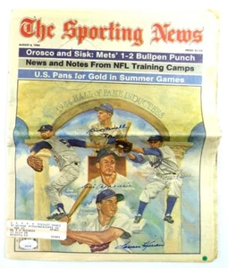 Reese Killebrew Aparicio Ferrell Autographed Newspaper Sporting News JSA AH26728 - Picture 1 of 5