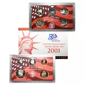 2001-USA US silberfestes Set - Bild 1 von 3