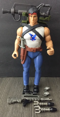 1986 Fire Power JOHN RAMBO 100% Complete Action Figure Vintage COLECO Cover
