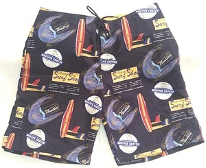 Pantalones cortos de surf/tablero Nautica para hombre talla 36W estampado total - Imagen 1 de 6
