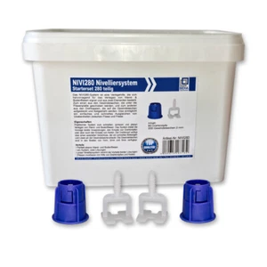 Sistema de nivelación juego de inicio tapas giratorias lengüetas roscadas ayuda de colocación NIVI280 juego - Imagen 1 de 4