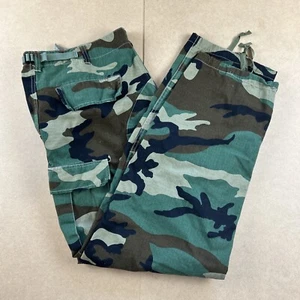USGI Woodland Camo Pants Mens 31-35 inch Medium Regular Ripstop SKU2669 - Picture 1 of 11