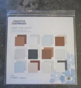 Creative Memories KEEP THE FAITH 12x12 Tone on Tone Paper Pack (12) NEW 2021 - Picture 1 of 5
