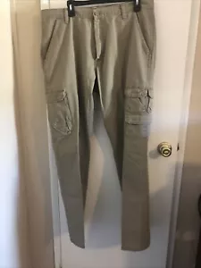 Wrangler Cargo Pockets Pants Khaki Brown Mens Size 38 X 32 - Picture 1 of 3