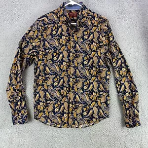 Consequence Shirt Mens Small Button Up Blue Paisley Long Sleeve Western Range - Picture 1 of 8