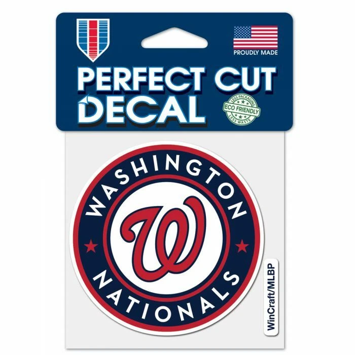 WASHINGTON NATIONALS PERFECT CUT VINYL DECAL 4" MLB LICENSED - Image 1 of 1