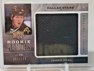 2008-09 Upper Deck James Neal ROOKIE PLAYMAKERS 007/100 RC JUMBO JERSEY 08-09 - Picture 1 of 2
