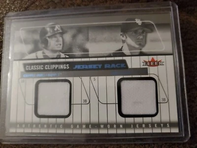 Camiseta deportiva Fleer Classic Recortes 2005 rack deul reliquias astilladora Jones David Wright Foto 1 de 2