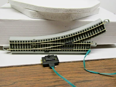 Bachmann Left Remote Switch Turnout w/ Switch Gray Nickel Silver - Image 1 of 3