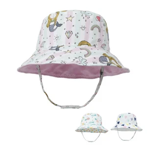 Wide Brim Kids Caps Baby Boy Hats UPF 50+ Bucket Hat Toddler Hat Baby Sun Hat - Picture 1 of 33
