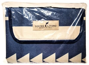 New Young Living Blue Gray 50” x 60” Picnic Blanket - Picture 1 of 1