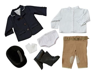 Equestrian Outfit with Riding Boots and Helmet | Fits Most 15" Baby Dolls | 15 I - Picture 1 of 2