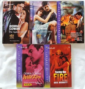 5 PBs FIREFIGHTER Books 4 Debra Cowan/3 Hot Zone Series BENEFITS CA FIRE FNDATN - Picture 1 of 1