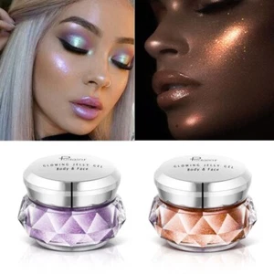 Face Highlighter Jelly Gel Mermaid Eyeshadow Glow Body Glitter Festival Makeup - Picture 1 of 11